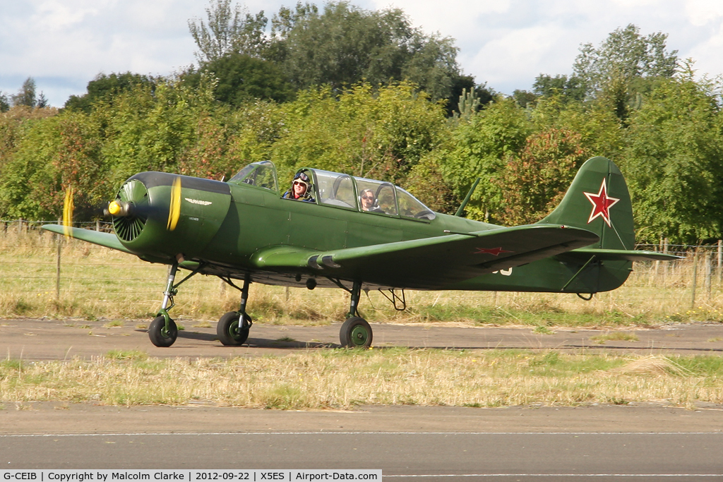 G-CEIB, 1958 Yakovlev Yak-18A C/N 1160403, Yakovlev Yak-18A, Great North Fly-In, Eshott Airfield UK, September 2012.