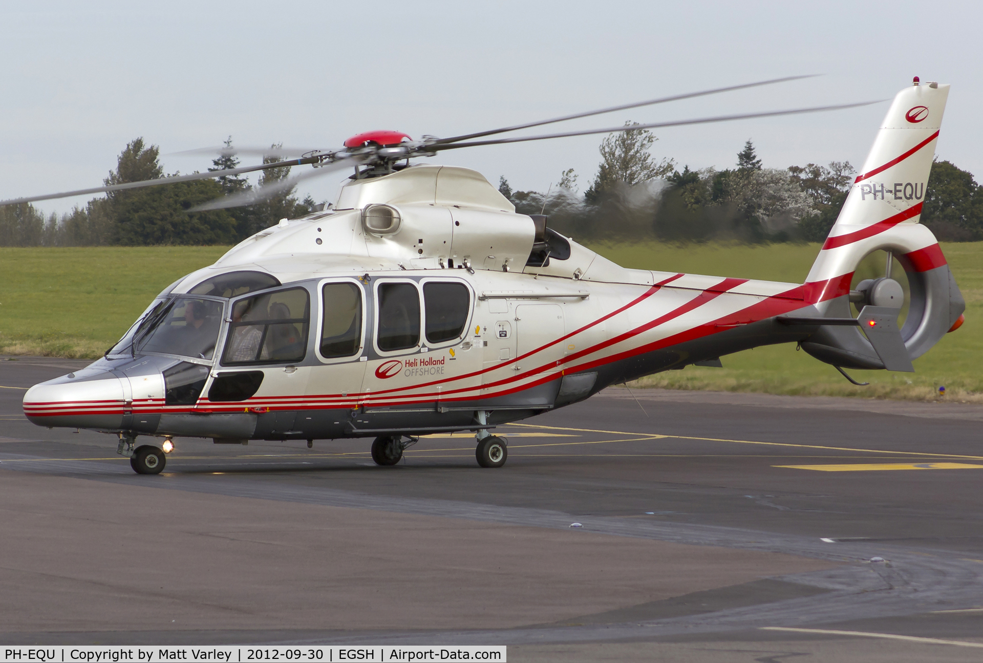 PH-EQU, 2005 Eurocopter EC-155B-1 C/N 6708, Arriving at SaxonAir.