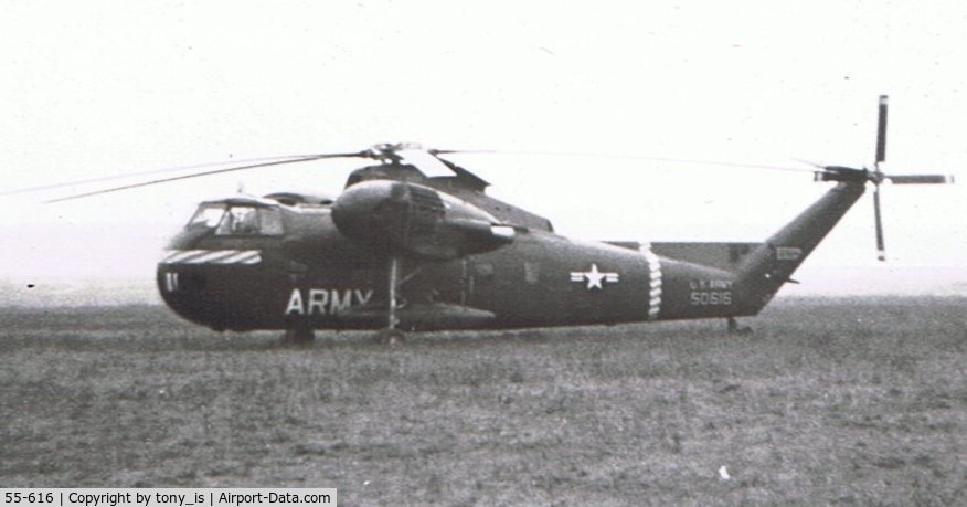 55-616, 1956 Sikorsky CH-37B Mohave C/N Not found N51892/55-616, This picture was taken in 1966/1967 by me in Illesheim Germany, 90th Aviation Company. Tail number was 50616