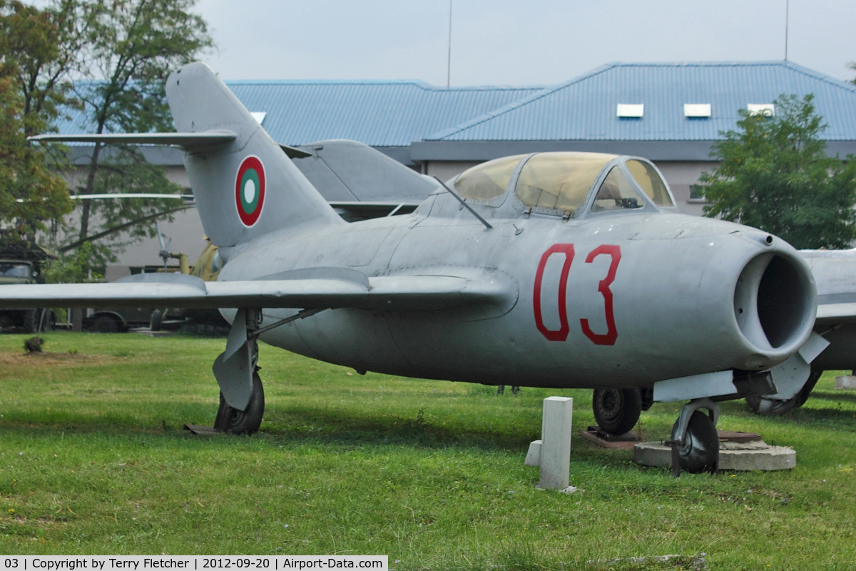 03, Mikoyan-Gurevich MiG-15UTI C/N Not found 03, Exhibited at Military Museum in Sofia
