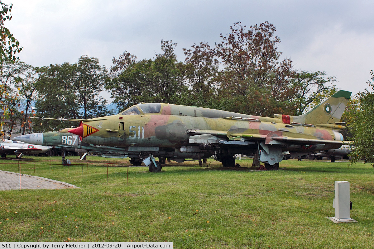 511, Sukhoi Su-22M-4 C/N 36511, Exhibited at Military Museum in Sofia