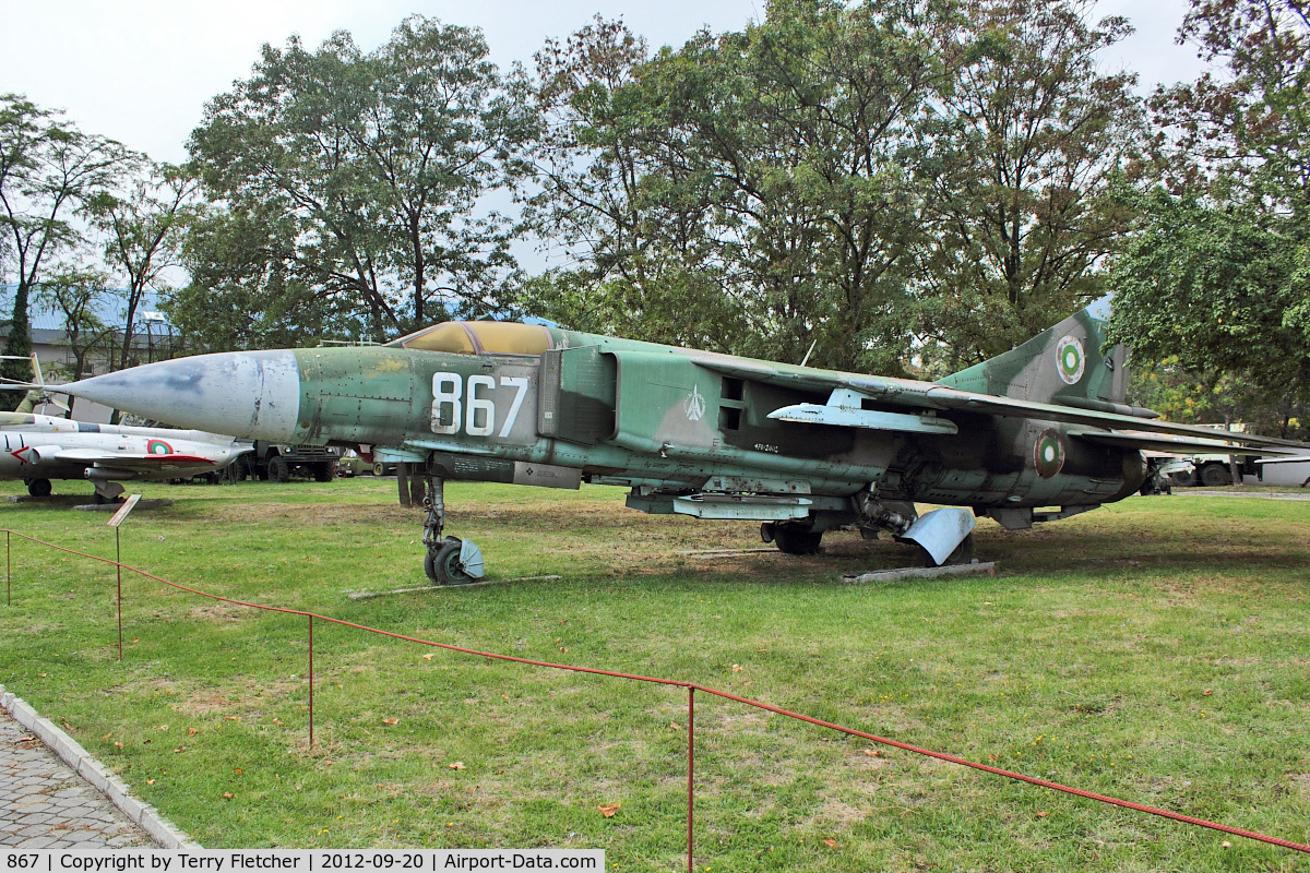 867, Mikoyan-Gurevich MiG-23ML C/N 2960324867, Exhibited at Military Museum in Sofia