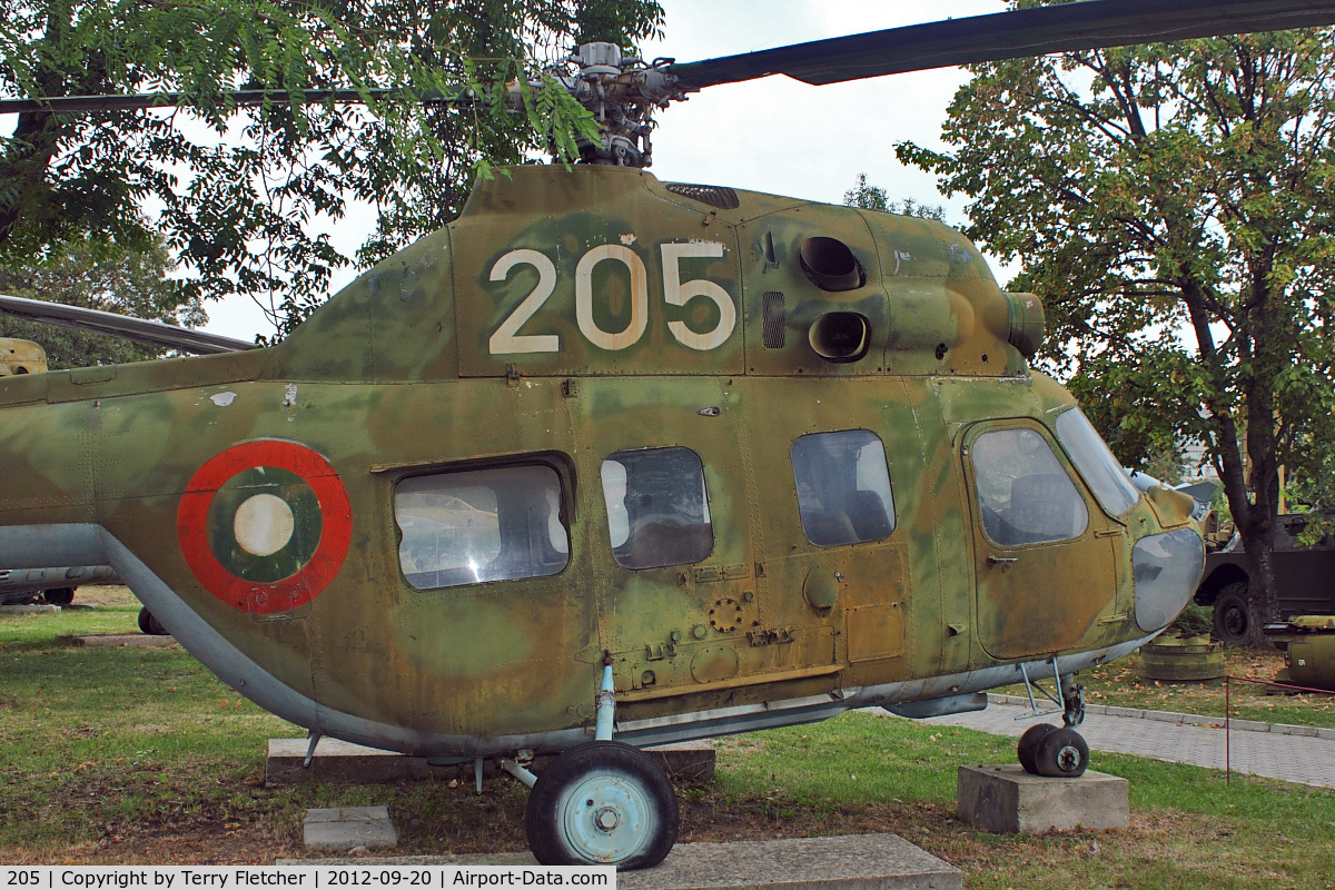 205, Mil Mi-2 C/N 56310903, Exhibited at Military Museum in Sofia