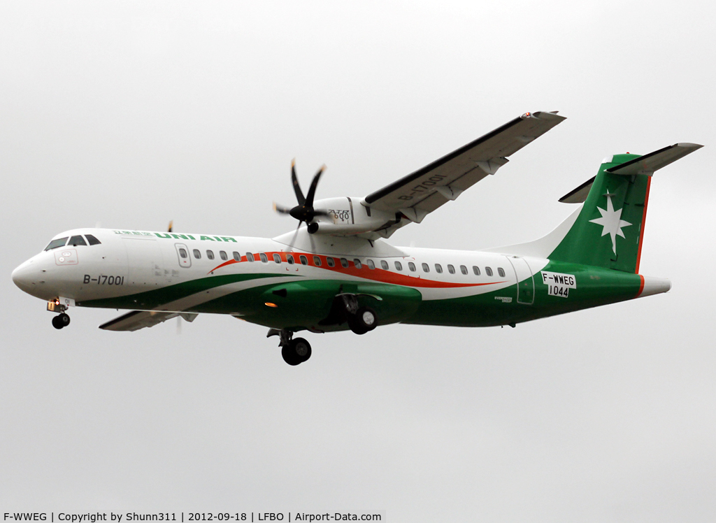 F-WWEG, 2012 ATR 72-600 C/N 1044, C/n 1044 - To be B-17001