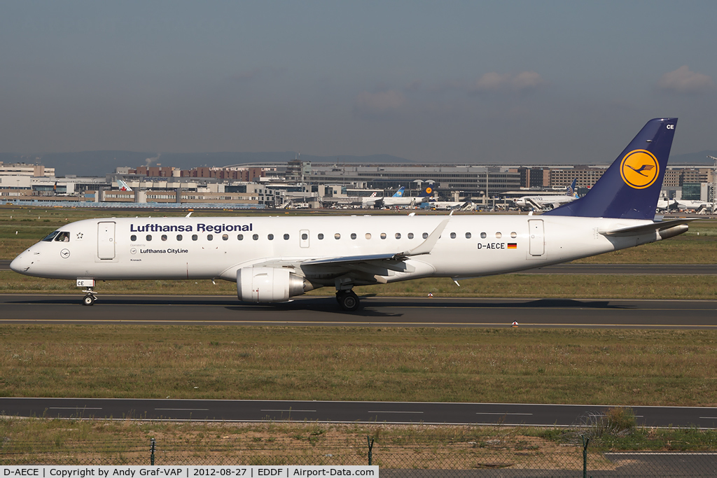 D-AECE, 2010 Embraer 190LR (ERJ-190-100LR) C/N 19000341, Lufthansa EMB190