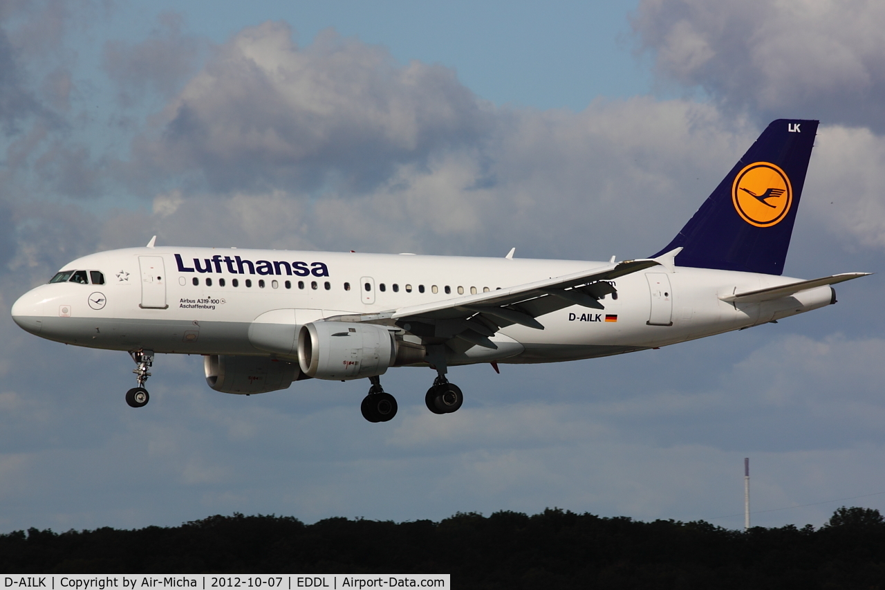 D-AILK, 1997 Airbus A319-114 C/N 679, Lufthansa, Airbus A319-114, CN: 0679, Name: Aschaffenbug