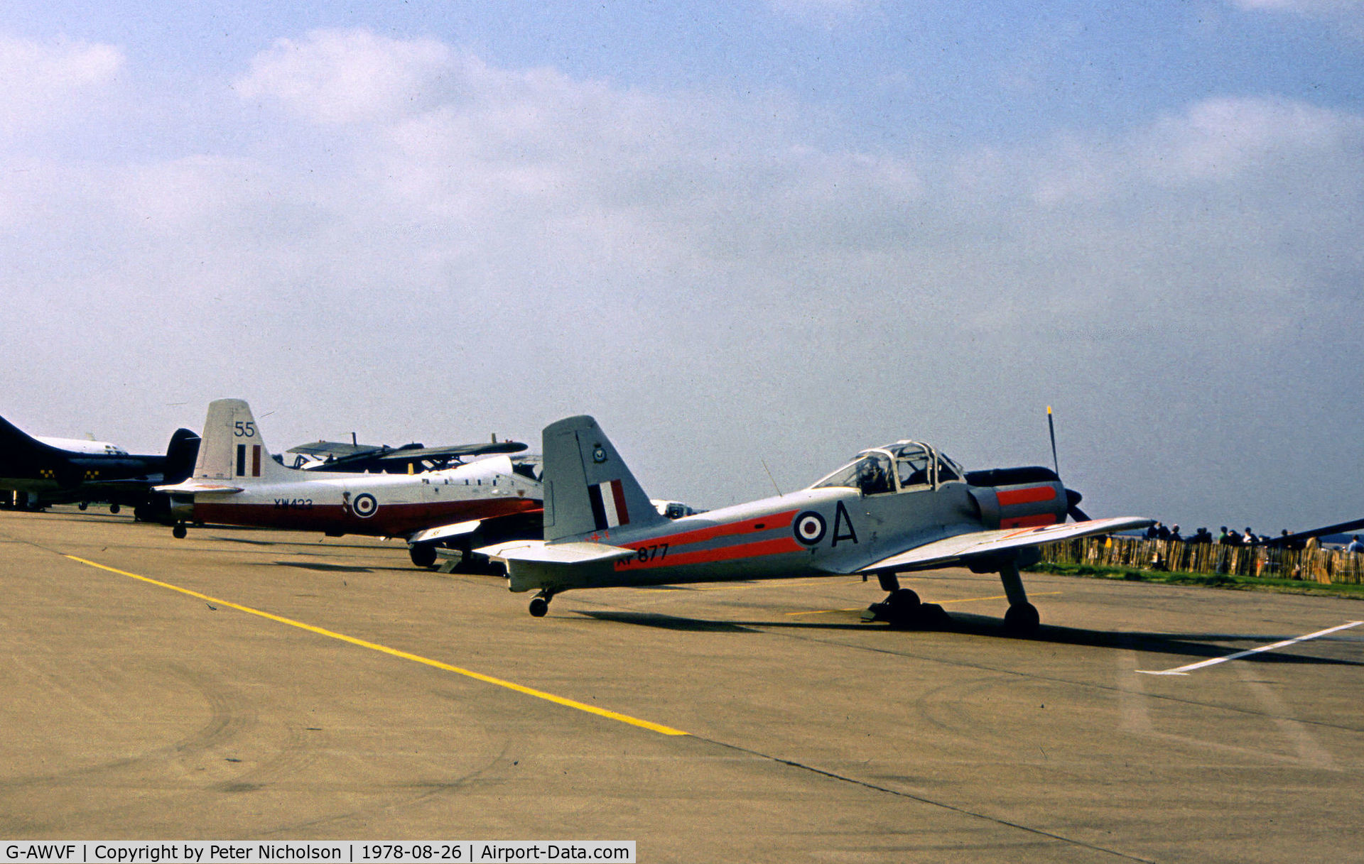 G-AWVF, 1955 Percival P-56 Provost T.1 C/N PAC/F/375, Provost T.1 as G-AWVF on display at the 1978 RAF Binbrook Airshow.