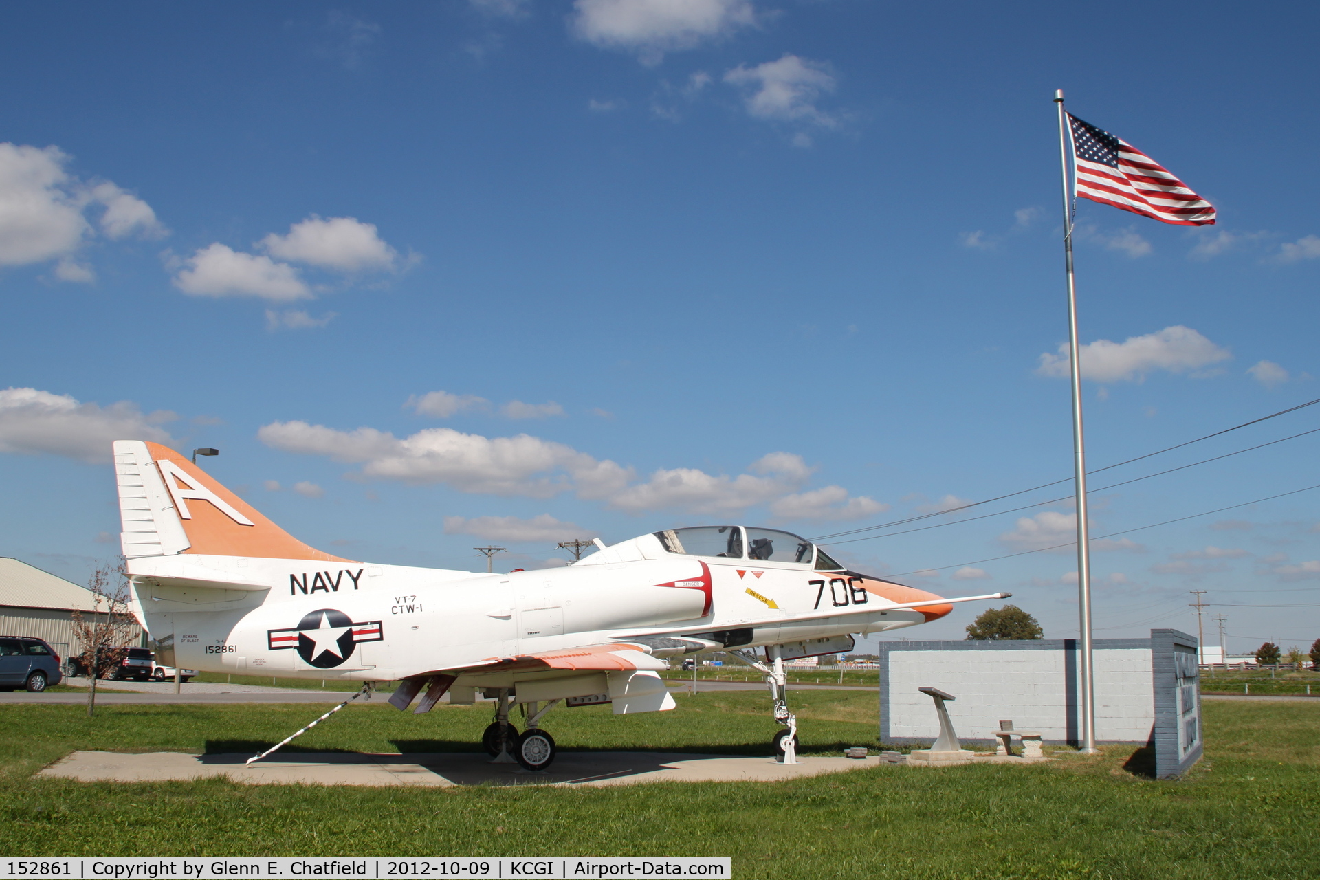 152861, Douglas TA-4J Skyhawk C/N 13507, Memorial to all aviators and aircrews