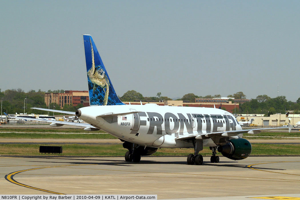 N810FR, 2007 Airbus A318-111 C/N 3110, Airbus A318-111 [3110] (Frontier Airlines) Atlanta~N 09/04/2010