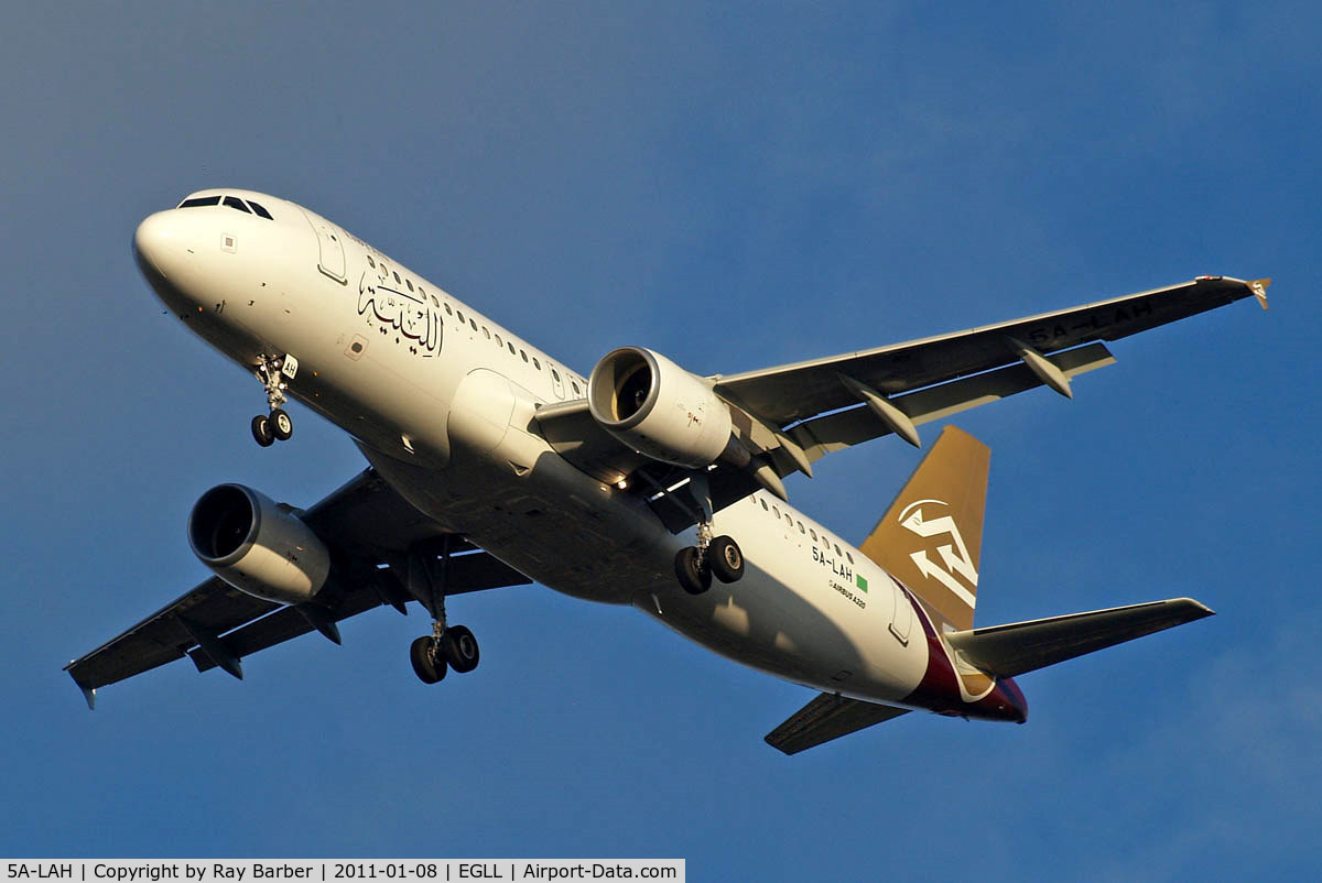 5A-LAH, 2010 Airbus A320-214 C/N 4405, Airbus A320-214 [4405] (Libyan Airlines) Home~G 08/01/2011