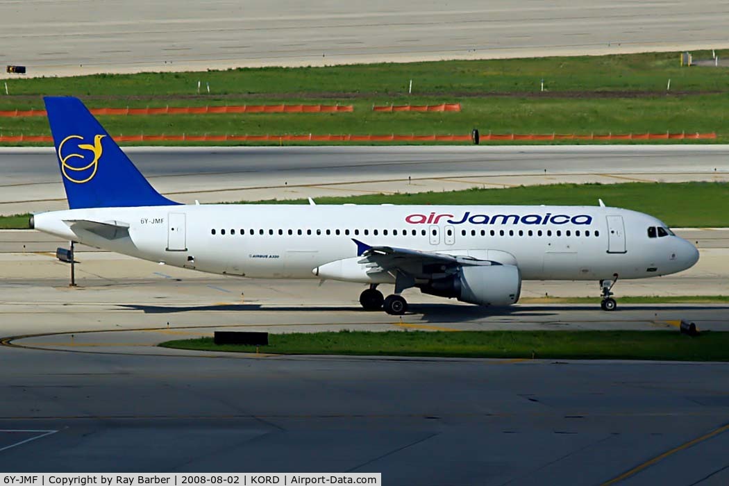6Y-JMF, 2000 Airbus A320-214 C/N 1213, Airbus A320-214 [1213] (Air Jamaica) Chicago-O'hare~N 02/08/2008