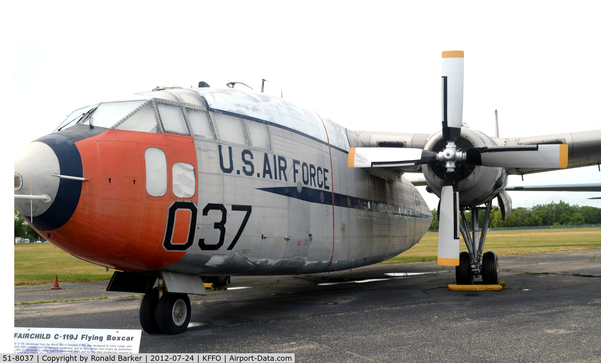 51-8037, 1951 Fairchild C-119J-FA Flying Boxcar C/N 10915, AF Museum