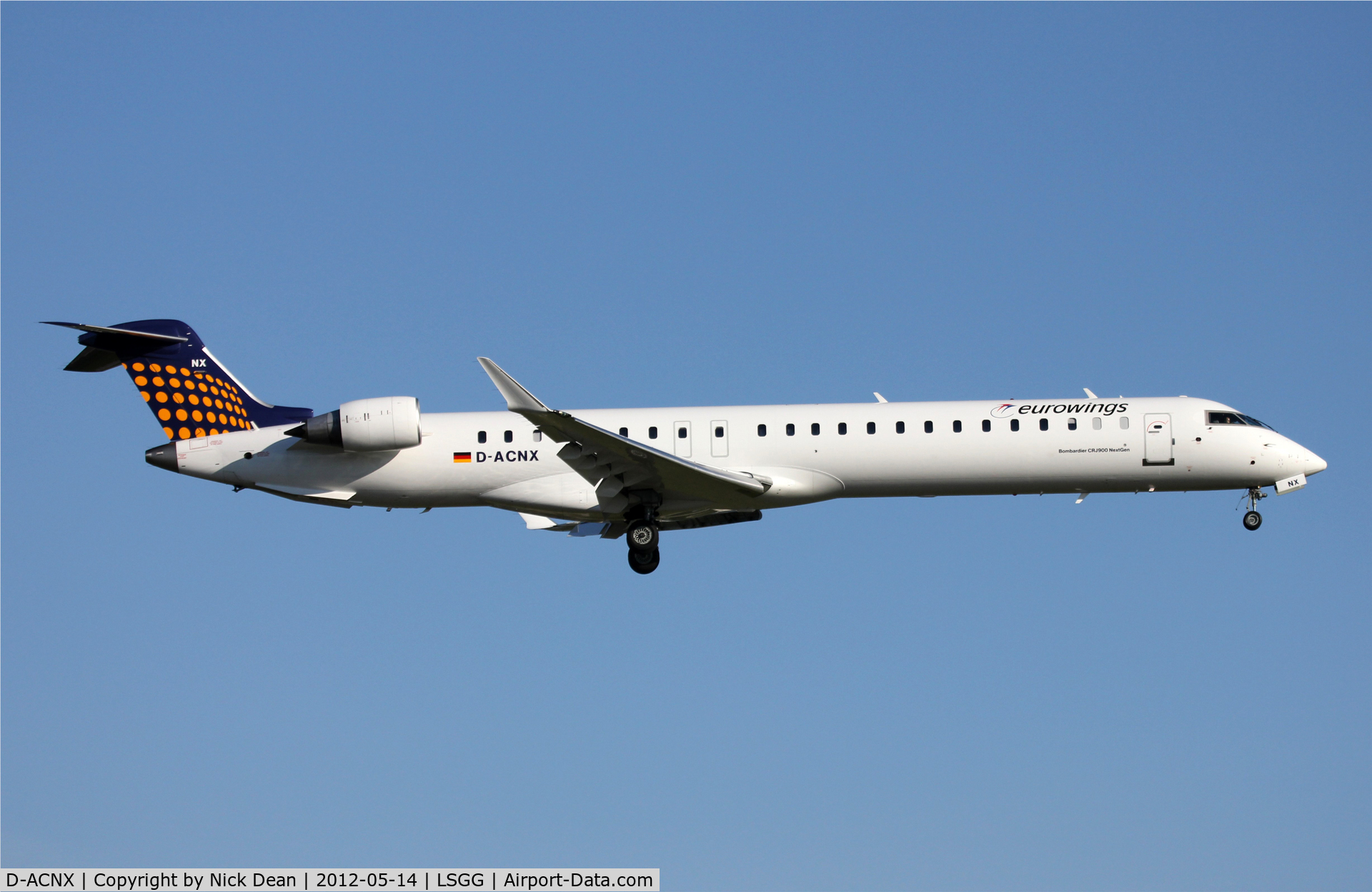 D-ACNX, 2011 Bombardier CRJ-900 NG (CL-600-2D24) C/N 15270, LSGG/GVA EBACE 2012