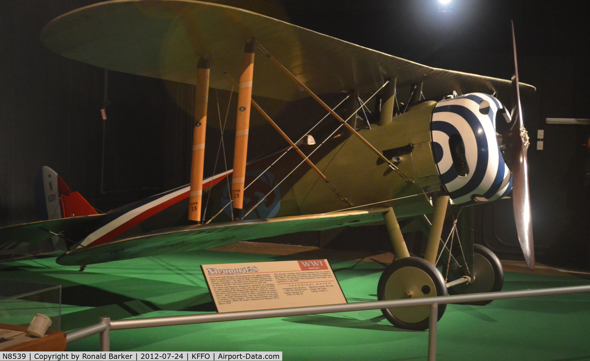 N8539, Nieuport 28 C.1 Replica C/N 7171-2-19, Nieuport 28
