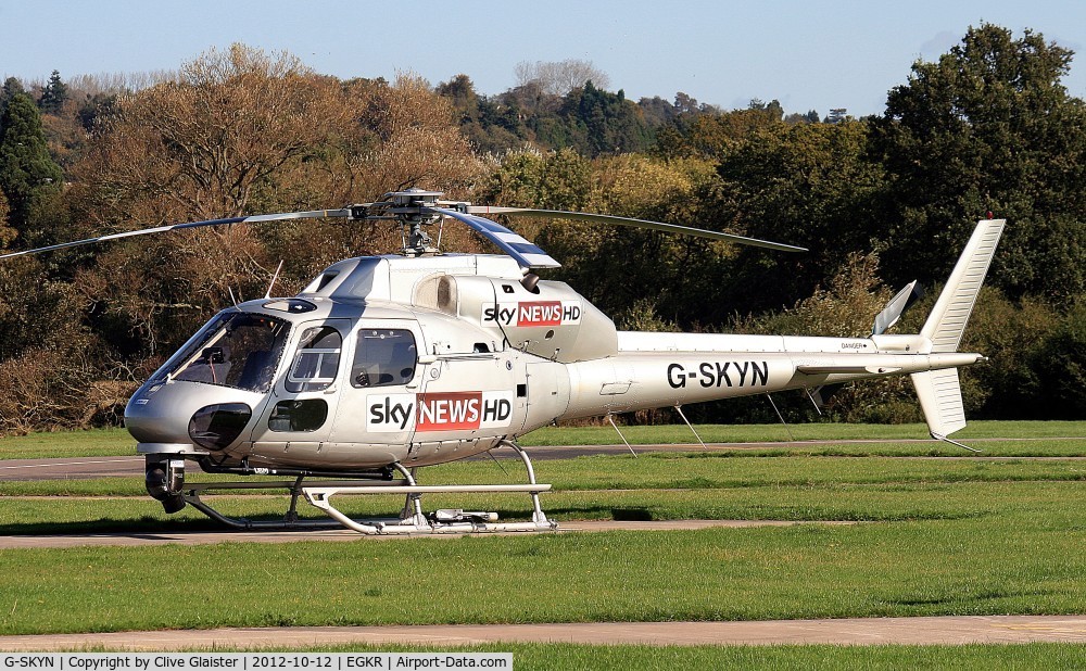 G-SKYN, 1982 Aerospatiale AS-355F-1 Twin Squirrel C/N 5185, Ex: N5799R > N107KF > G-MOBZ > G-BWZC > G-OGRK > G-SKYN - Originally owned into private hands in November 1993 as G-MOBZ and currently with, Arena Aviation Ltd since November 2003 as G-SKYN.