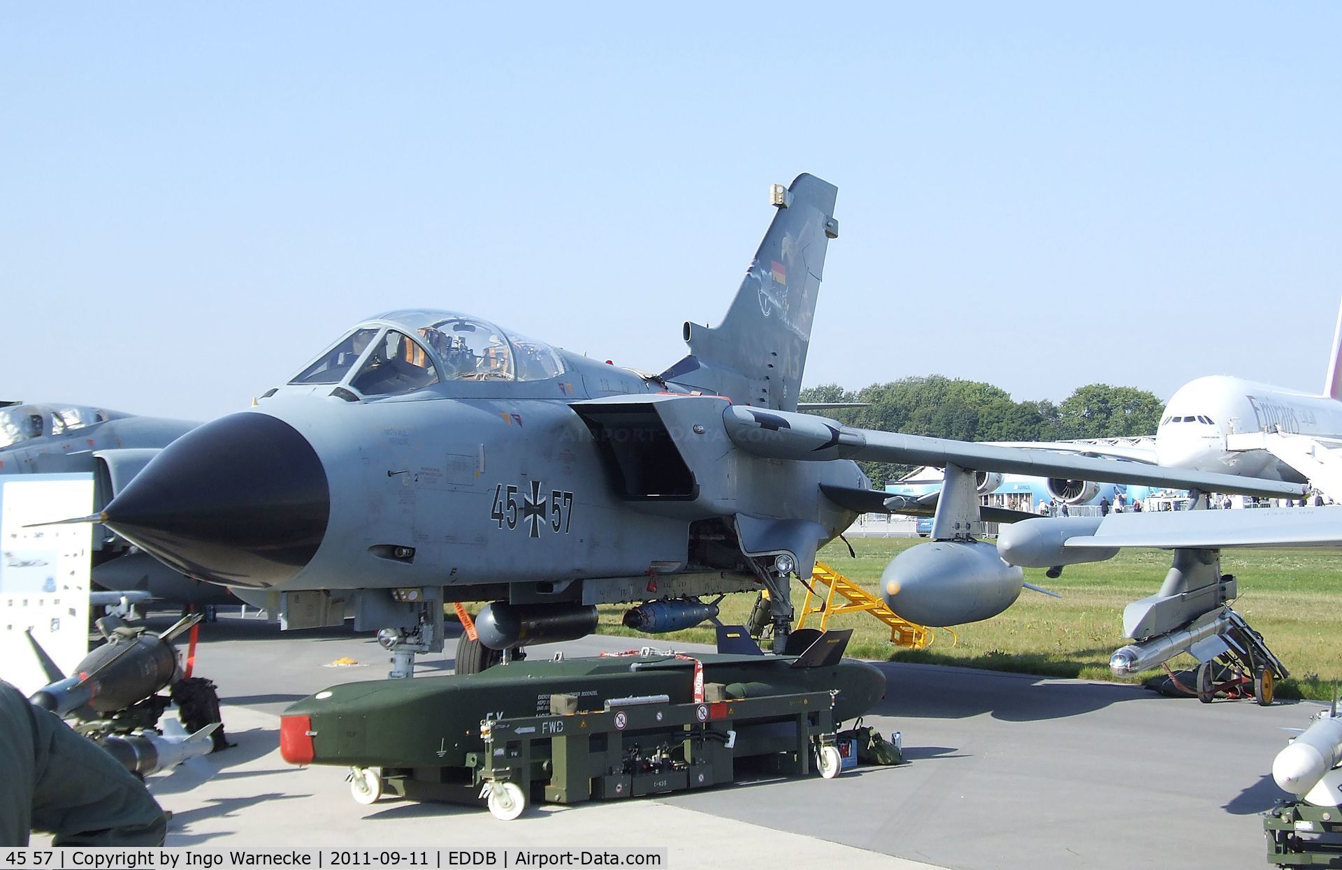 45 57, 1987 Panavia Tornado IDS C/N 648/GS205/4257, Panavia Tornado IDS of the Luftwaffe (German air force) at the ILA 2012, Berlin