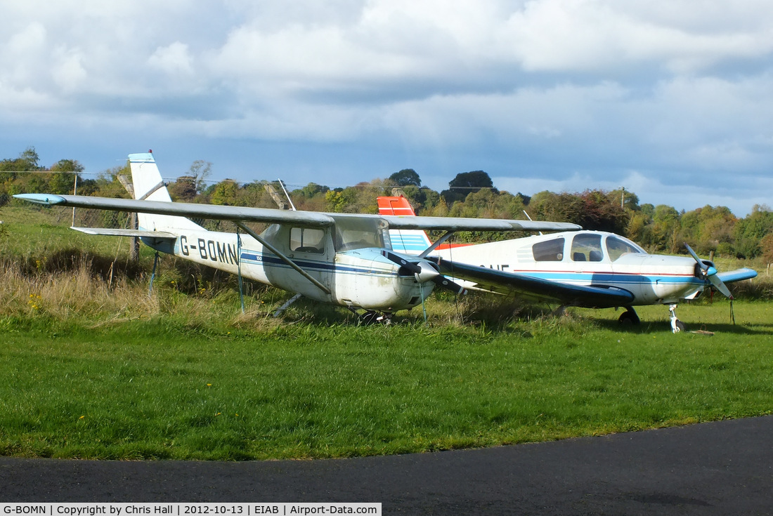 G-BOMN, 1966 Cessna 150F C/N 150-63089, alongside F-GAIF at Abbeyshrule Airport, Ireland