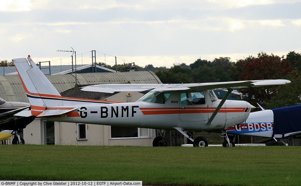 G-BNMF, 1982 Cessna 152 C/N 152-85563, Ex: N93858 > G-BNMF - Originally owned into private hands in July 1987 and currently owned to, Redhill Air Services Ltd in December 2010.