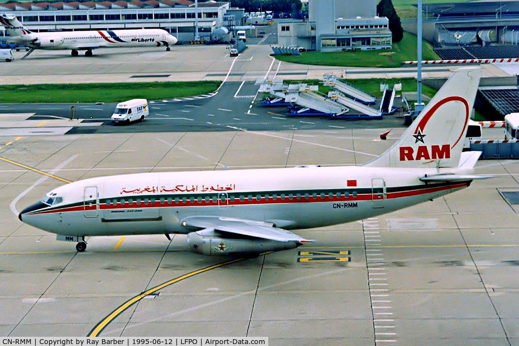 CN-RMM, 1983 Boeing 737-2B6C C/N 23049, Boeing 737-2B6C [23049] (RAM-Royal Air Maroc) Paris-Orly~F 12/06/1995