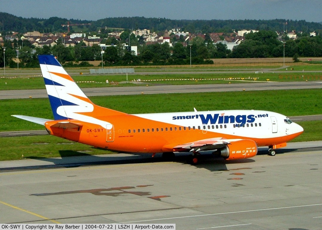 OK-SWY, 1990 Boeing 737-530 C/N 24815, Boeing 737-530 [24815] (Smart Wings) Zurich~HB 22/07/2004