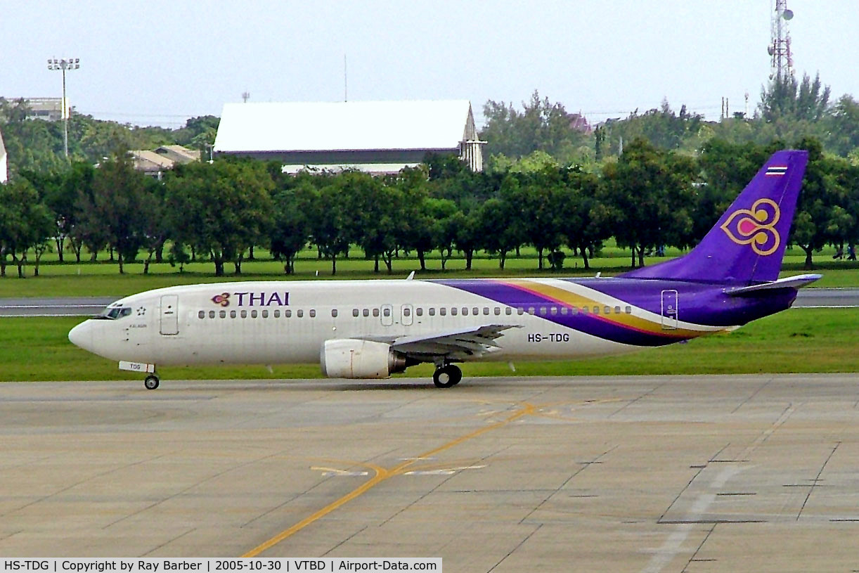 HS-TDG, 1993 Boeing 737-4D7 C/N 26614, Boeing 737-4D7 [26614] (Thai Airways) Bangkok Int~HS 30/10/2005