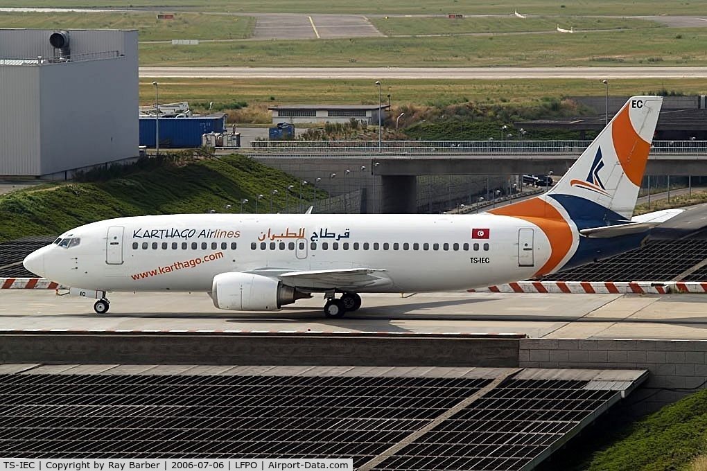 TS-IEC, 1991 Boeing 737-33A C/N 25010, Boeing 737-33A [25010] (Karthago Airlines) Orly~F 06/07/2006