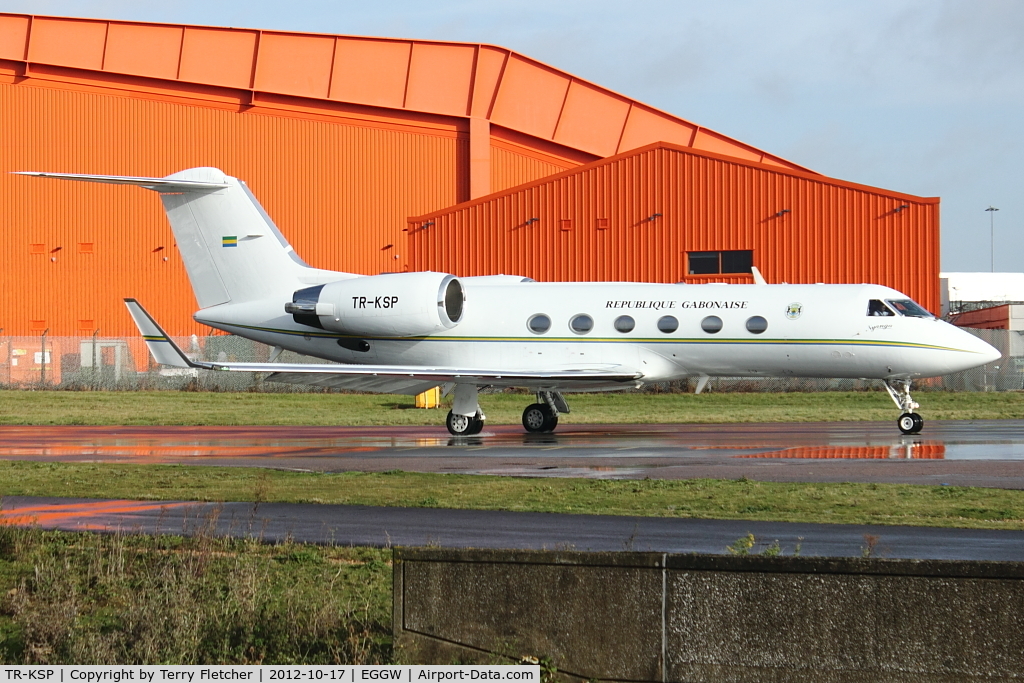 TR-KSP, Gulfstream Aerospace 4SP C/N 1327, Gulfstream Aerospace 4SP, c/n: 1327 of Republique of Gabon at Luton