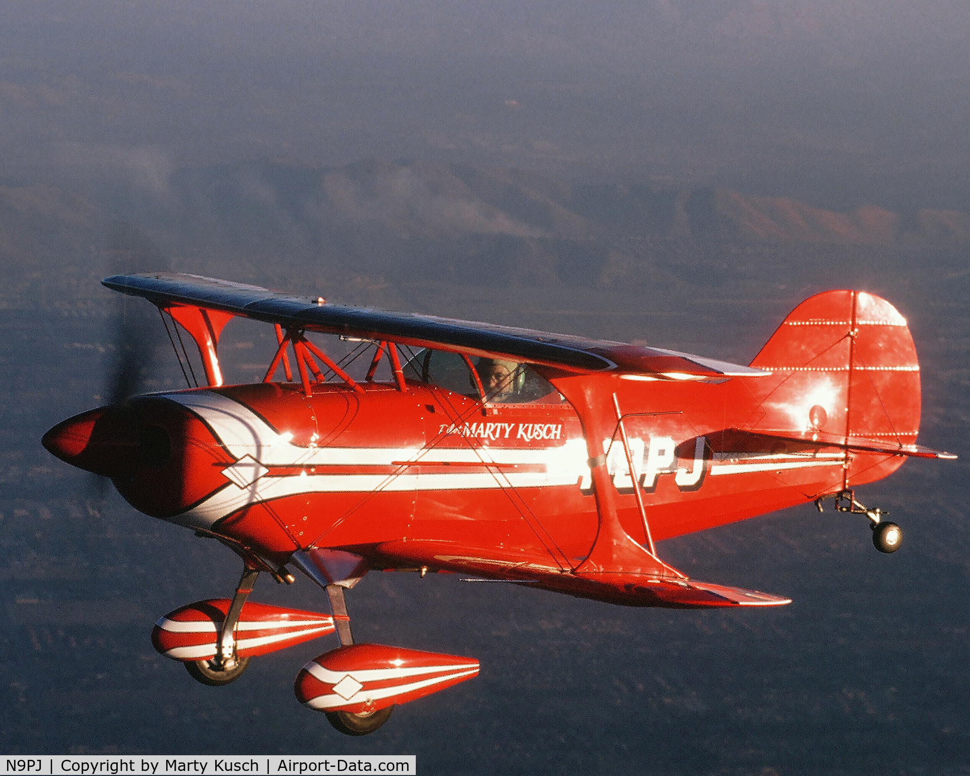 N9PJ, 1976 Aerotek Pitts S-1S Special C/N 1-0037, Formation over Rancho Cucamonga.