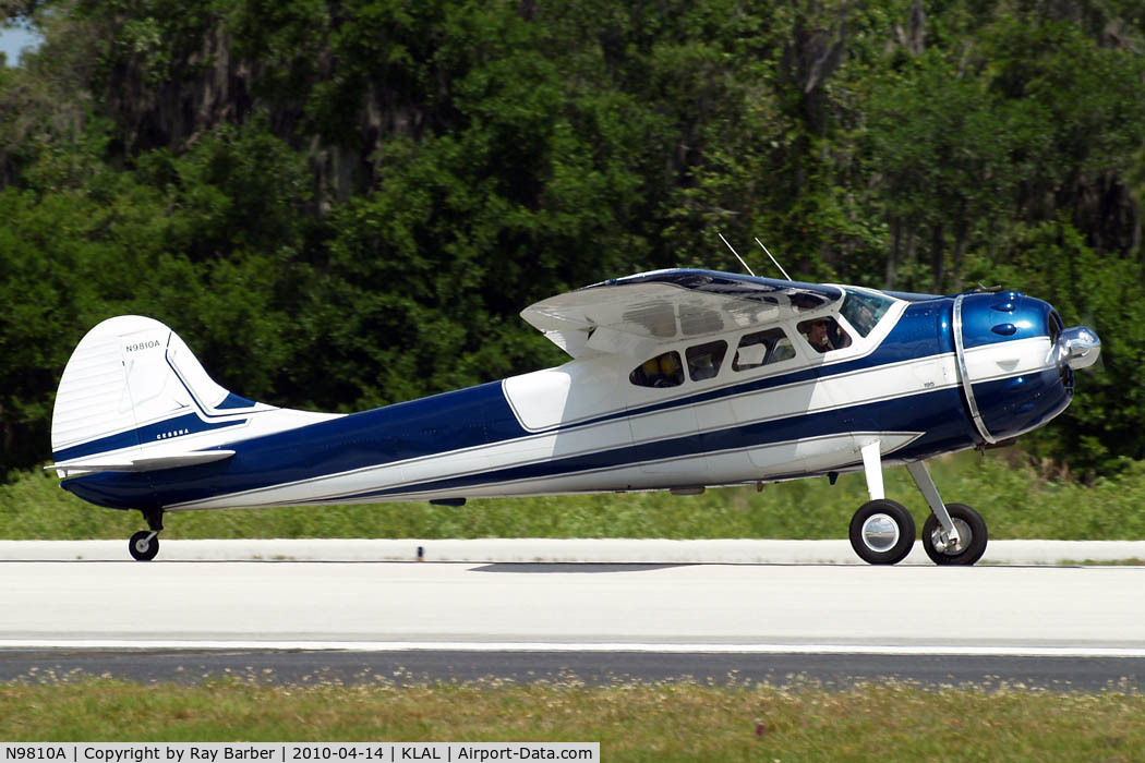 N9810A, 1950 Cessna 195 C/N 7489, Cessna 195 [7489] Lakeland-Linder~N 14/04/2010