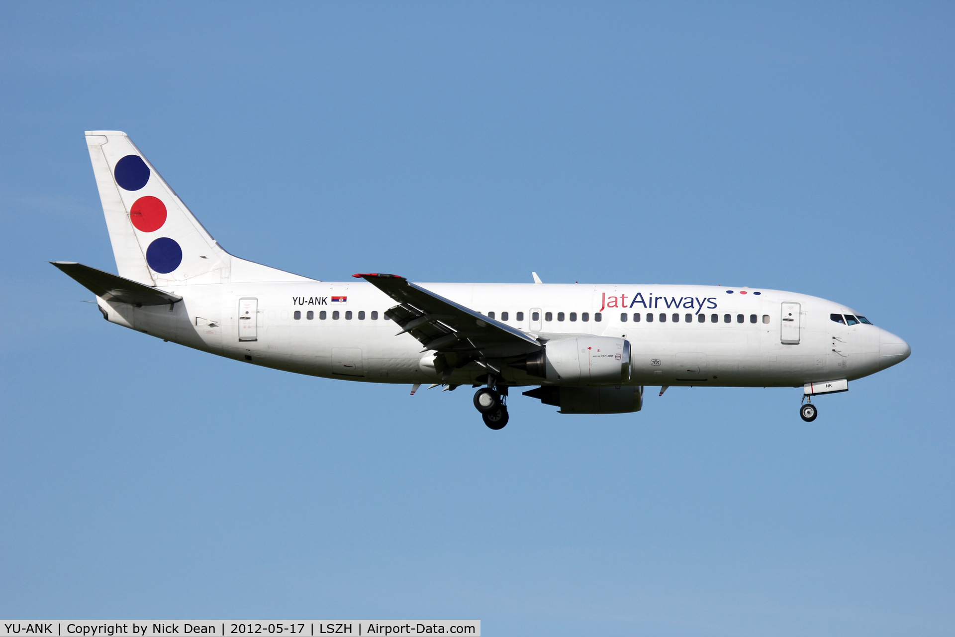 YU-ANK, 1986 Boeing 737-3H9 C/N 23715, LSZH/ZRH