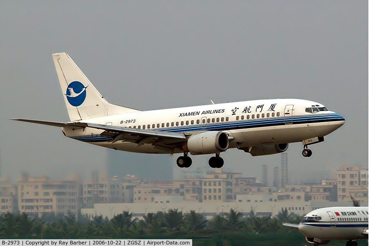 B-2973, 1996 Boeing 737-505 C/N 26336, Boeing 737-505 [26336] (Xiamen Airlines) Shenzhen-Baoan~B 22/10/2006