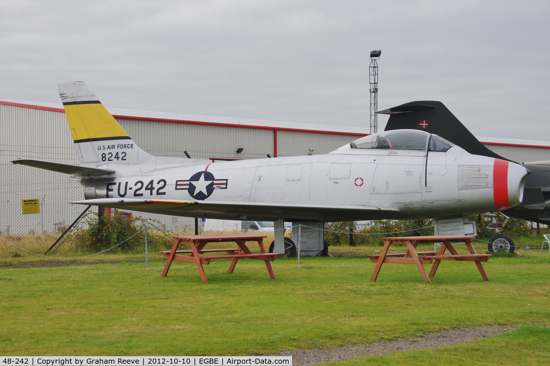 48-242, North American F-86A-5-NA Sabre C/N 151-43611, Preserved at the Midland Air Museum.