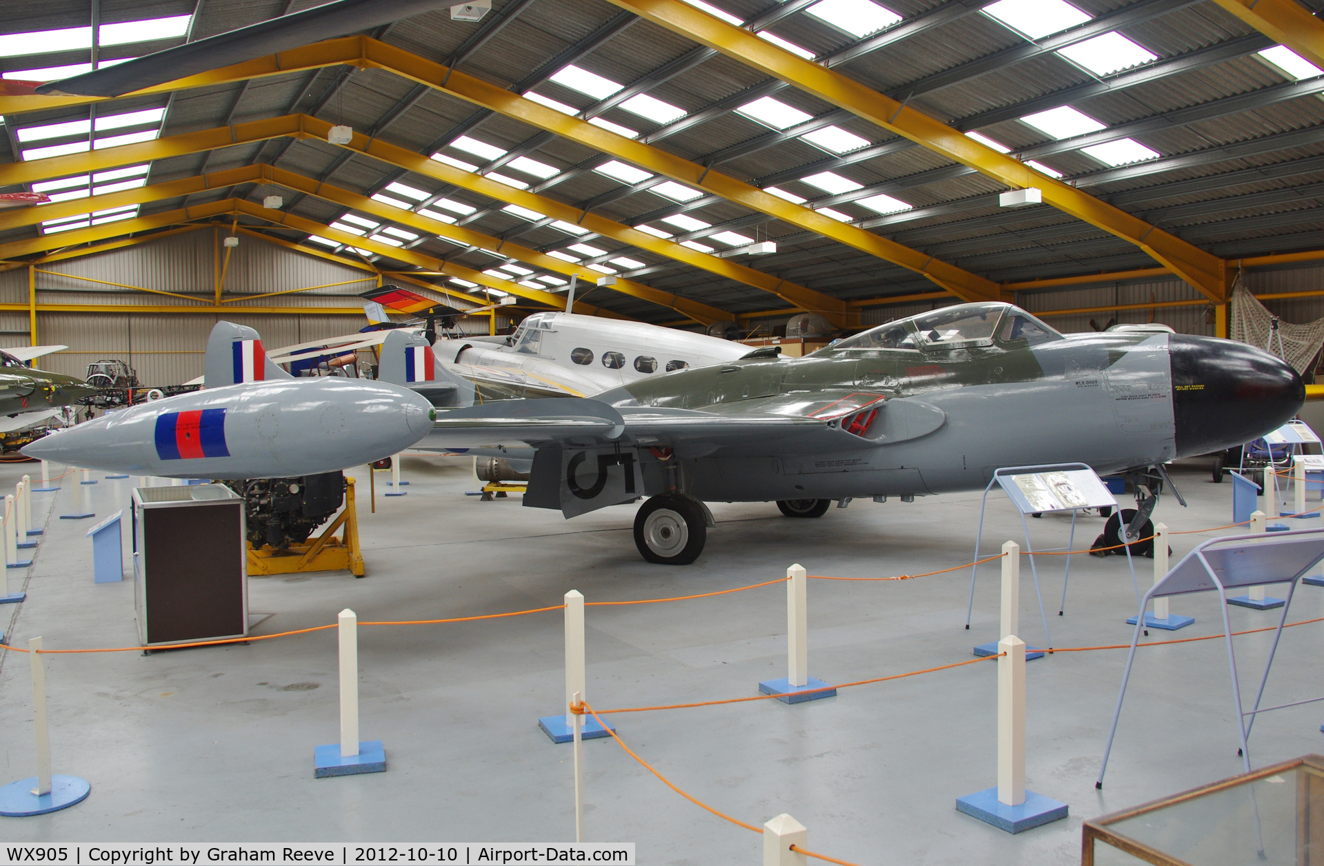 WX905, De Havilland DH-112 Venom NF.3 C/N Not found WX905, Preserved at the Newark Air Museum.