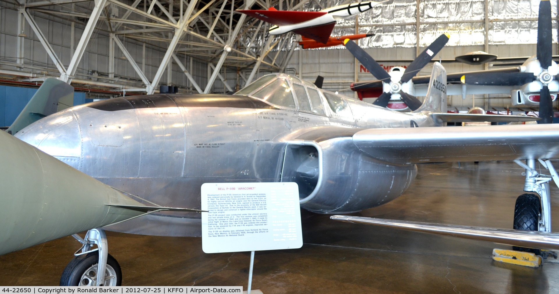 44-22650, 1944 Bell P-59B Airacomet C/N 27-58, AF Museum
