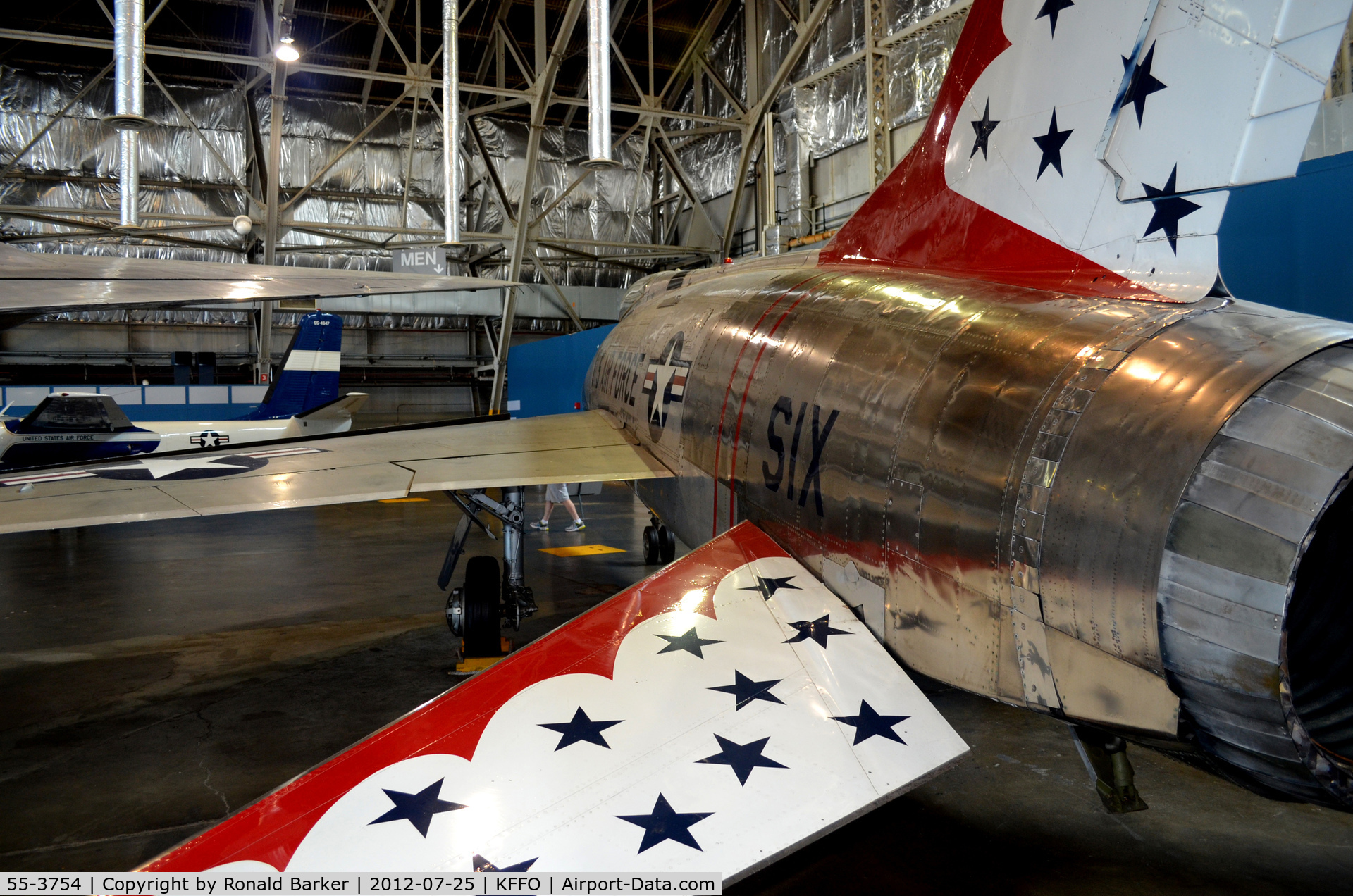 55-3754, 1956 North American F-100D Super Sabre C/N 223-436, AF Museum as Thunderbird 6