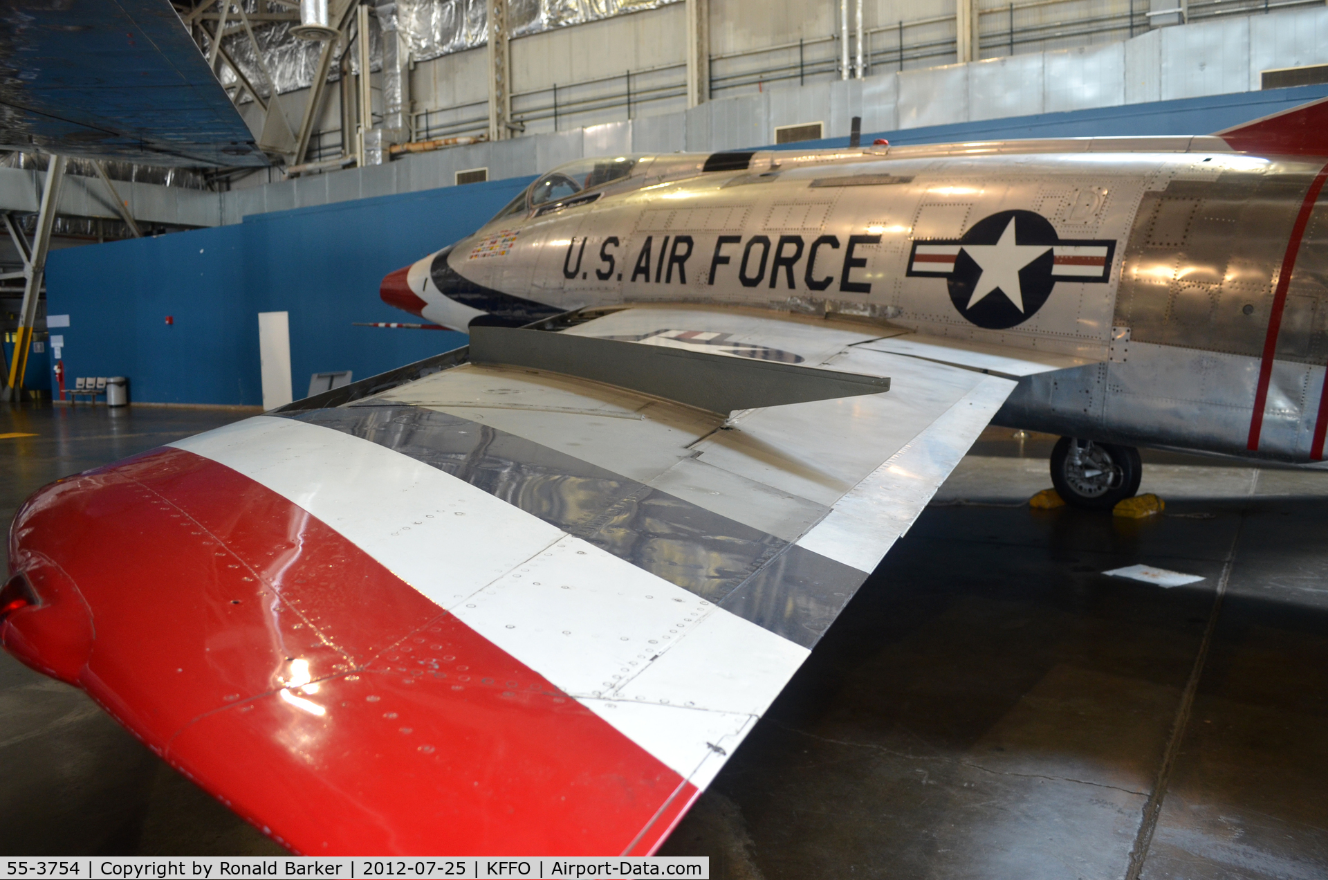 55-3754, 1956 North American F-100D Super Sabre C/N 223-436, AF Museum as Thundeerbird 6
