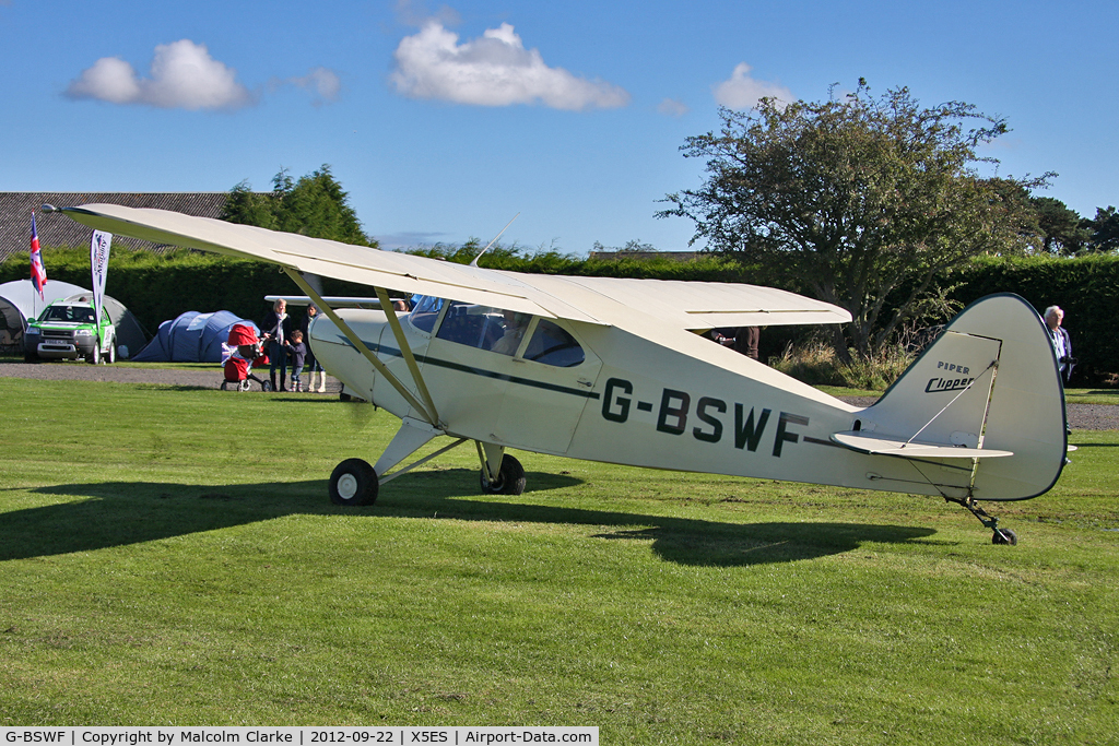 G-BSWF, 1949 Piper PA-16 Clipper C/N 16-475, Piper PA-16 Clipper, Great North Fly-In, Eshott Airfield UK, September 2012.