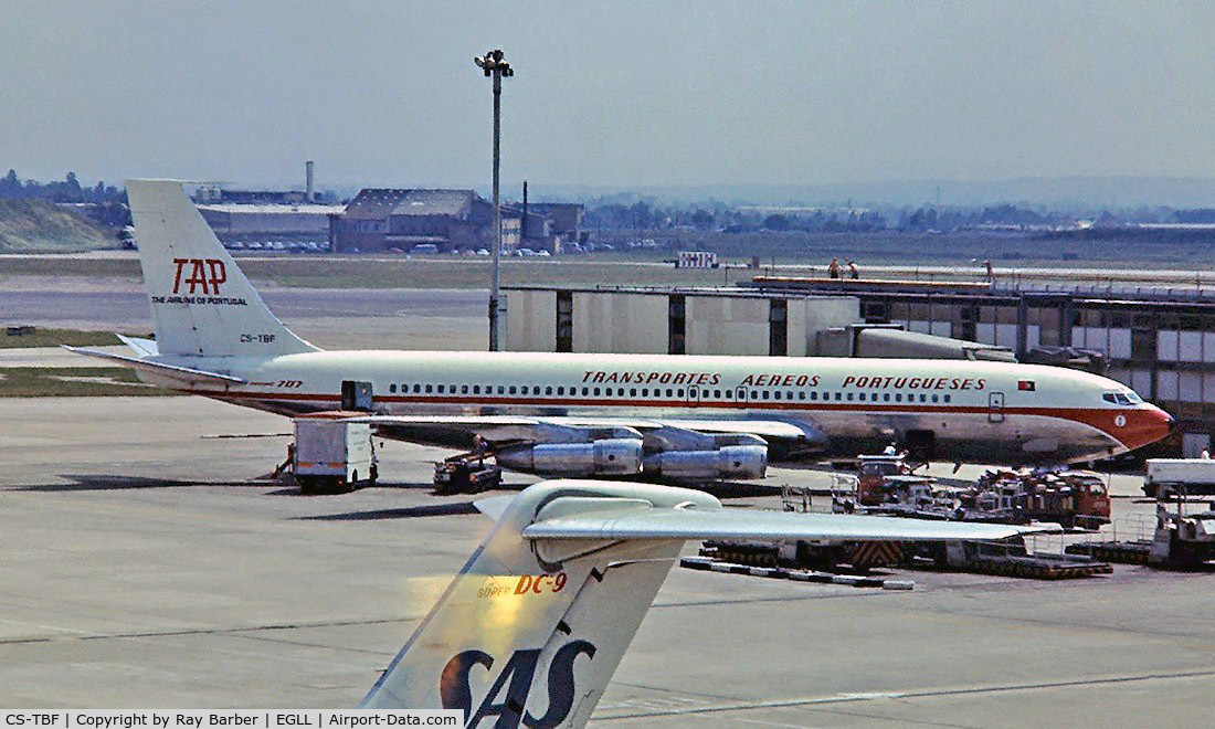CS-TBF, 1970 Boeing 707-382B C/N 20297, Boeing 707-382B [20297] (TAP Air Portugal) Heathrow~G 1976. Taken from a slide.