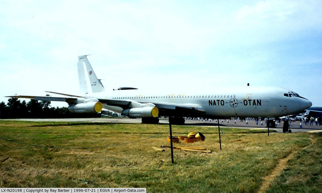 LX-N20198, 1969 Boeing 707-329C(TCA) C/N 20198, Boeing 707-329C [20198] (NATO) RAF Fairford~G 21/07/1996.
