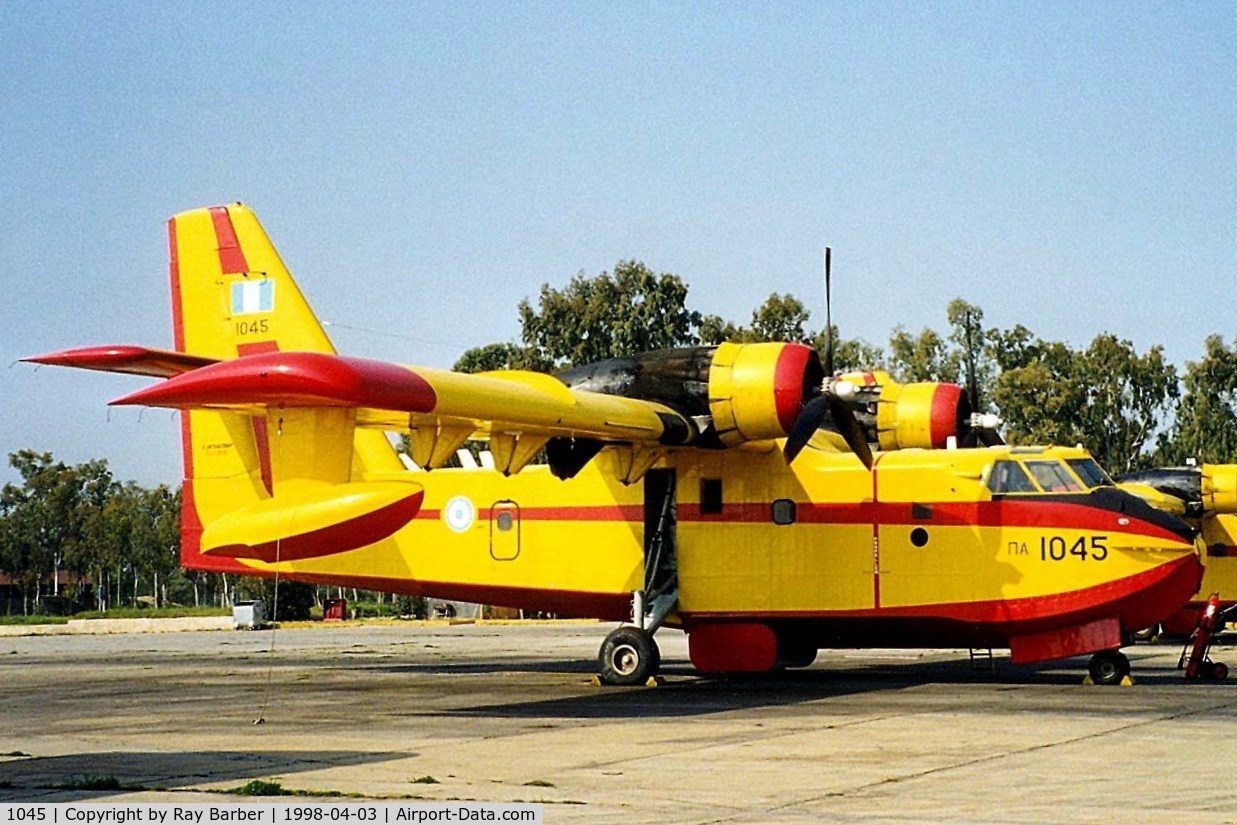 1045, 1976 Canadair CL-215-III (CL-215-1A10) C/N 1045, Canadair CL-215 [1045] (Greek Air Force) Elefsis~SX 03/04/1998