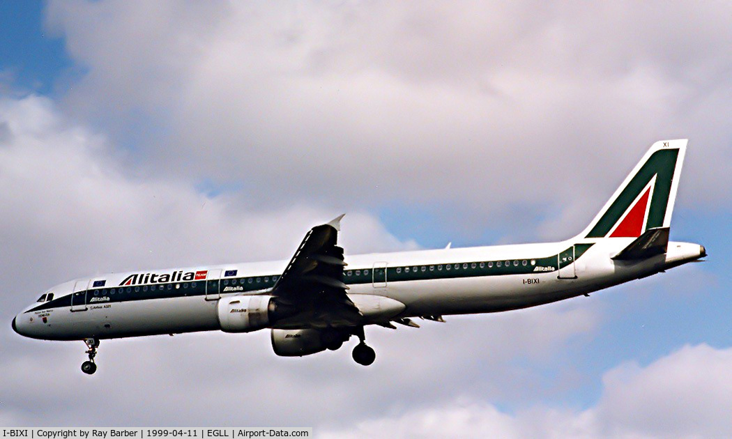 I-BIXI, 1994 Airbus A321-112 C/N 494, Airbus A321-112 [0494] (Alitalia) Heathrow~G 11/04/1999