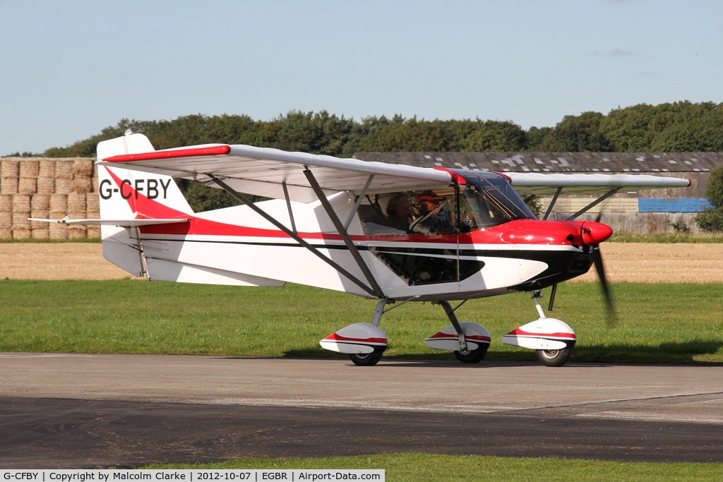 G-CFBY, 2008 Skyranger Swift 912S(1) C/N BMAA/HB/562, Skyranger Swift 912S(1). Hibernation Fly-In, The Real Aeroplane Club, Breighton Airfield, October 2012.