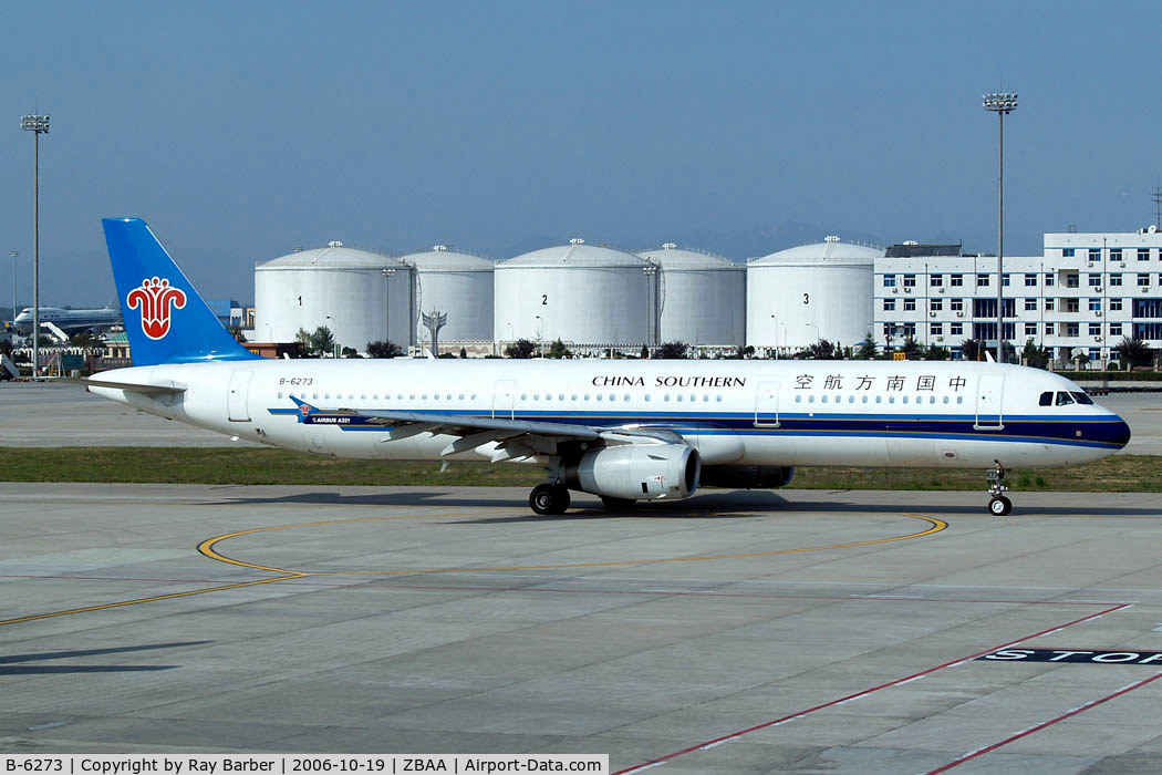 B-6273, 2006 Airbus A321-231 C/N 2809, Airbus A321-231 [2809] (China Southern Airlines) Beijing~B 19/10/2006