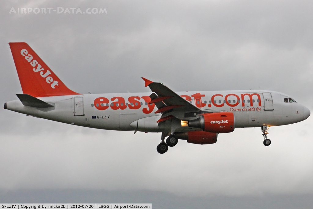 G-EZIV, 2005 Airbus A319-111 C/N 2565, Landing