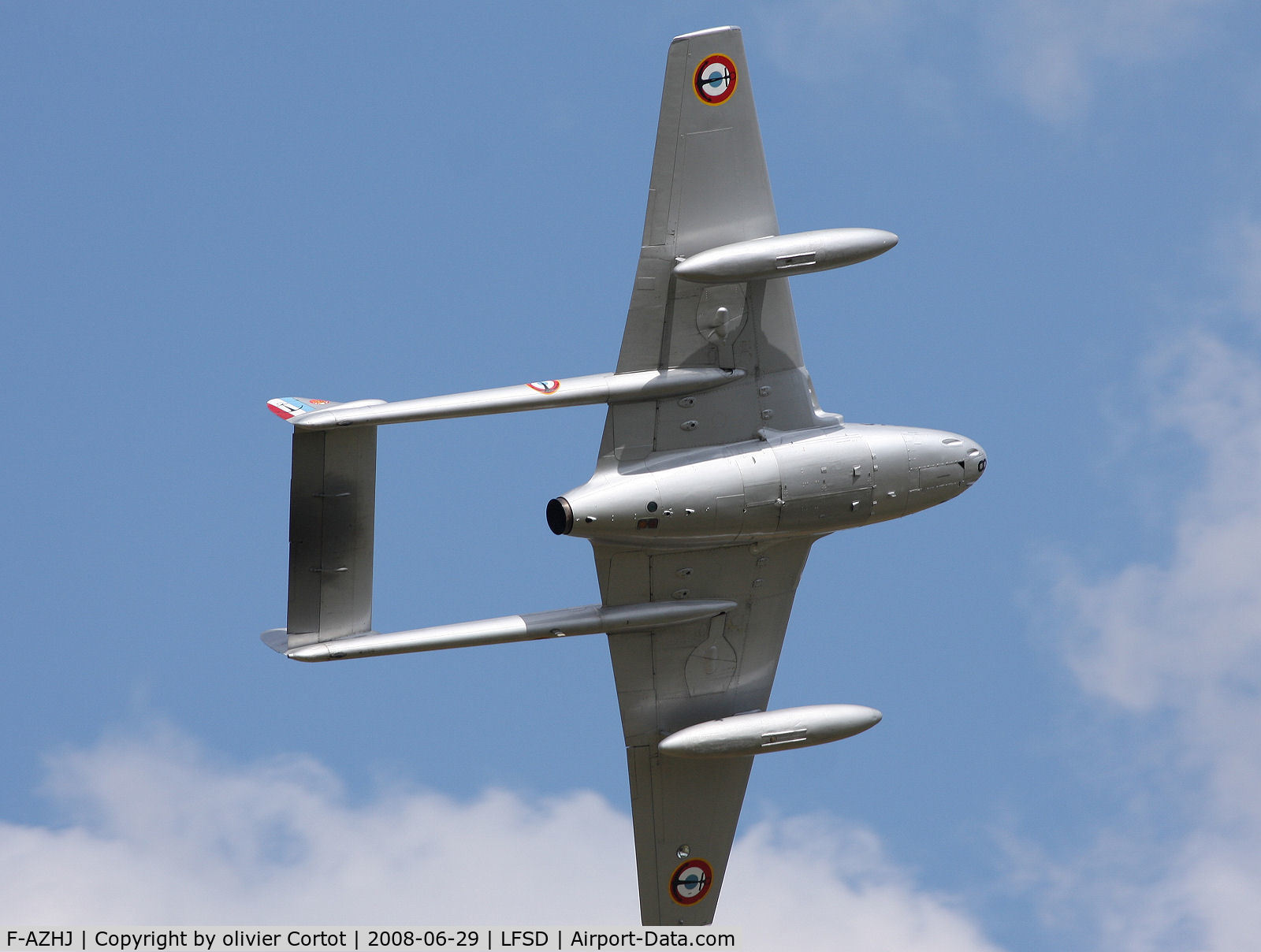 F-AZHJ, De Havilland (FFA) Vampire FB.6 (DH-100) C/N 668, Dijon airshow 2008