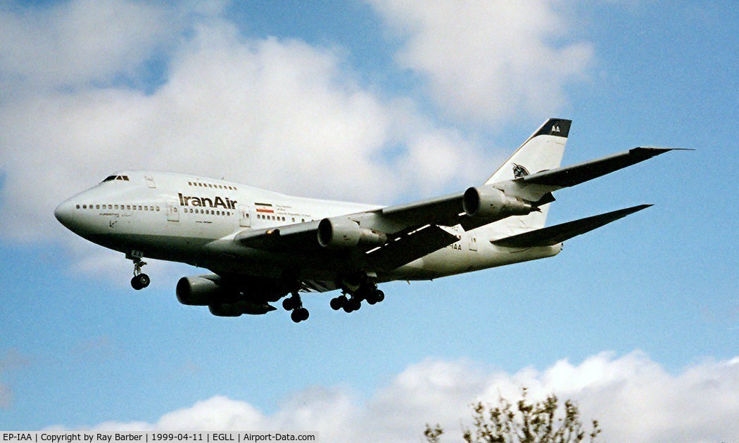 EP-IAA, 1976 Boeing 747SP-86 C/N 20998/275, Boeing 747SP-86 [20998] (Iran Air) Heathrow~G 11/04/1999