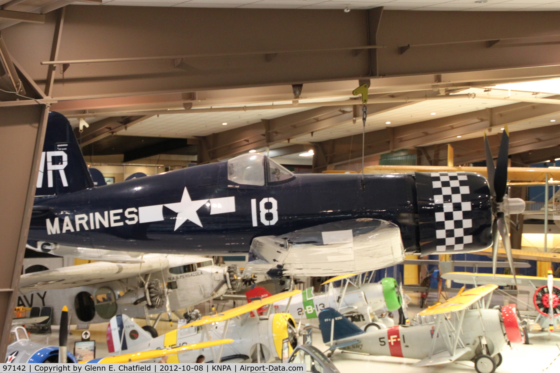 97142, Vought F4U-4 Corsair C/N 9296, Naval Aviation Museum