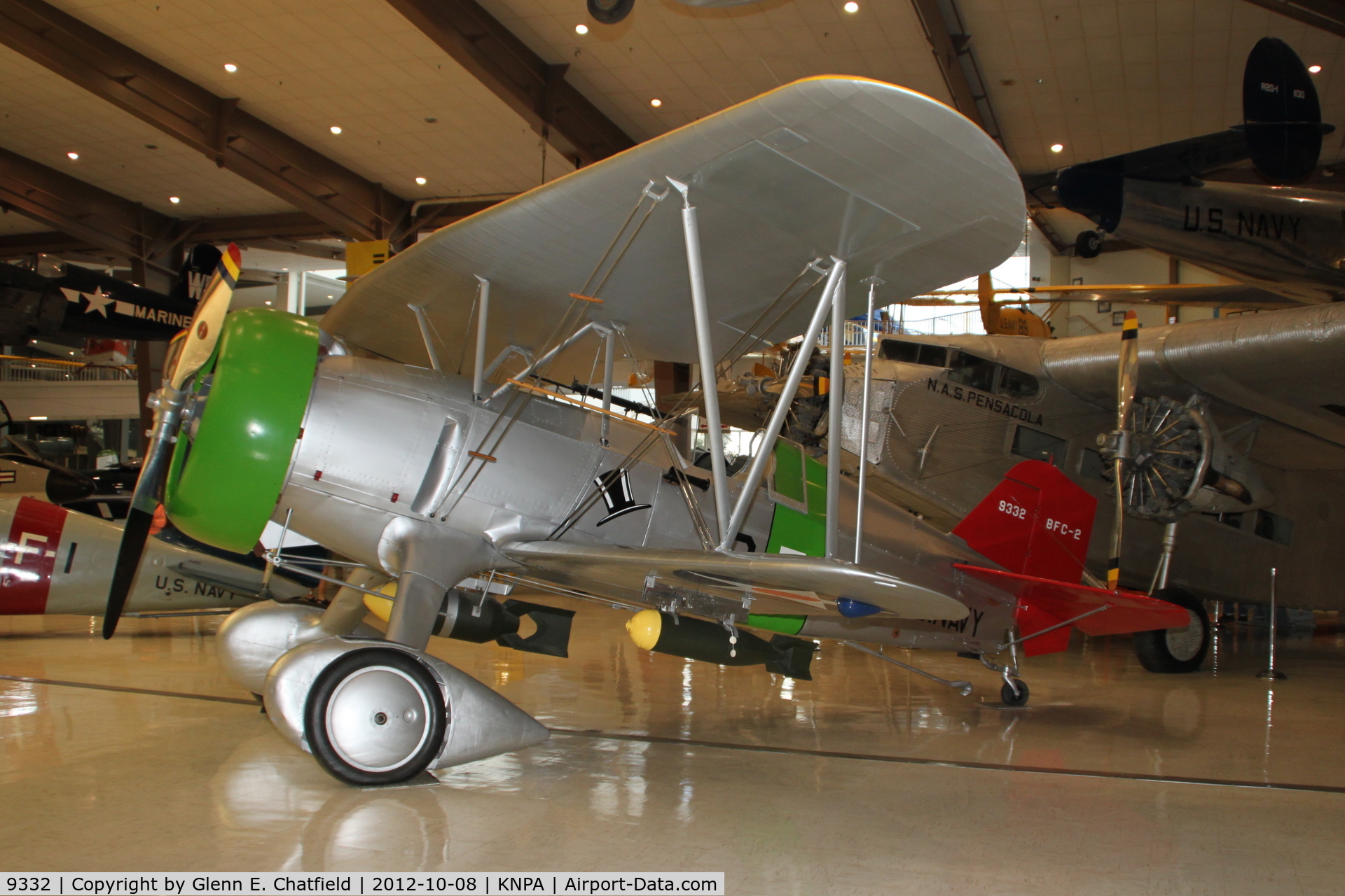 9332, 1937 Curtiss BFC-2 Goshawk C/N Not found 9332, Naval Aviation Museum