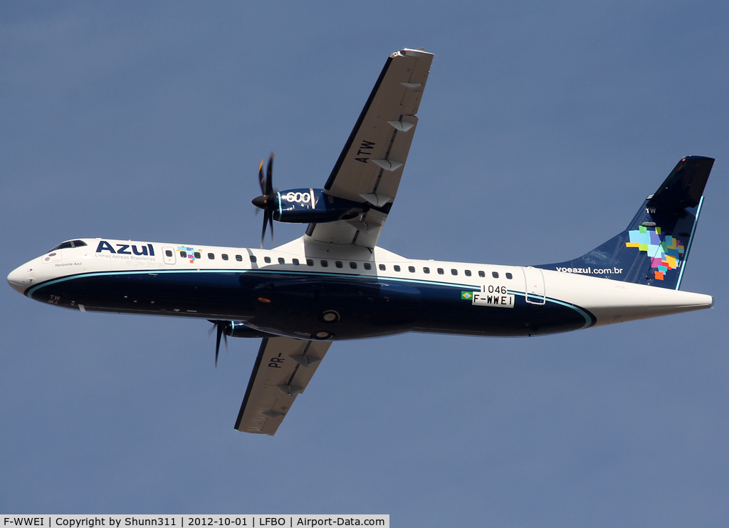 F-WWEI, 2012 ATR 72-600 C/N 1046, C/n 1046 - To be PR-ATW