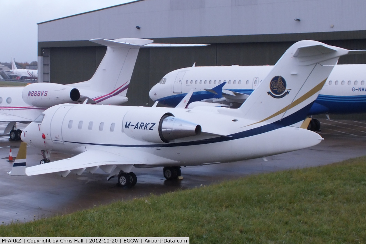 M-ARKZ, 2011 Bombardier Challenger 605 (CL-600-2B16) C/N 5879, Marks Jet